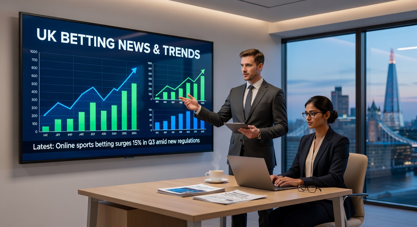 UK Gambling Commission headquarters with regulatory documents overlay, symbolizing new financial oversight in the gambling sector