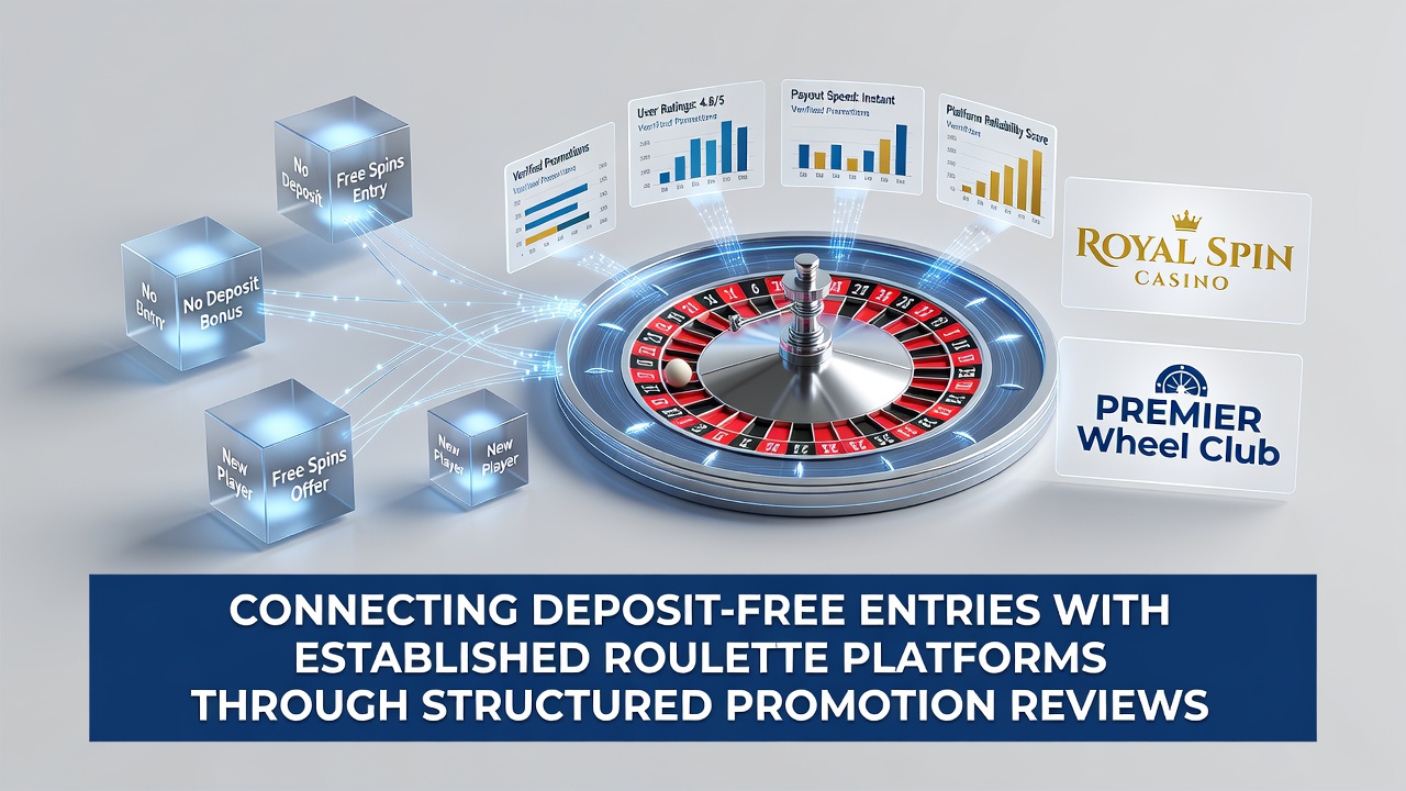 Roulette table with promotional review materials and digital interface elements