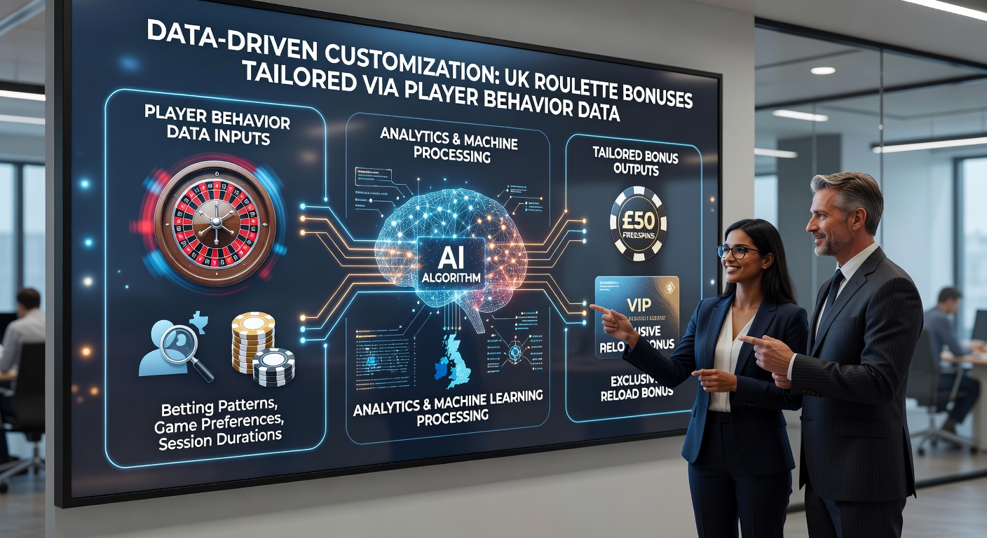 Analytics dashboard displaying player behavior data and customized roulette bonus recommendations for UK casino operators