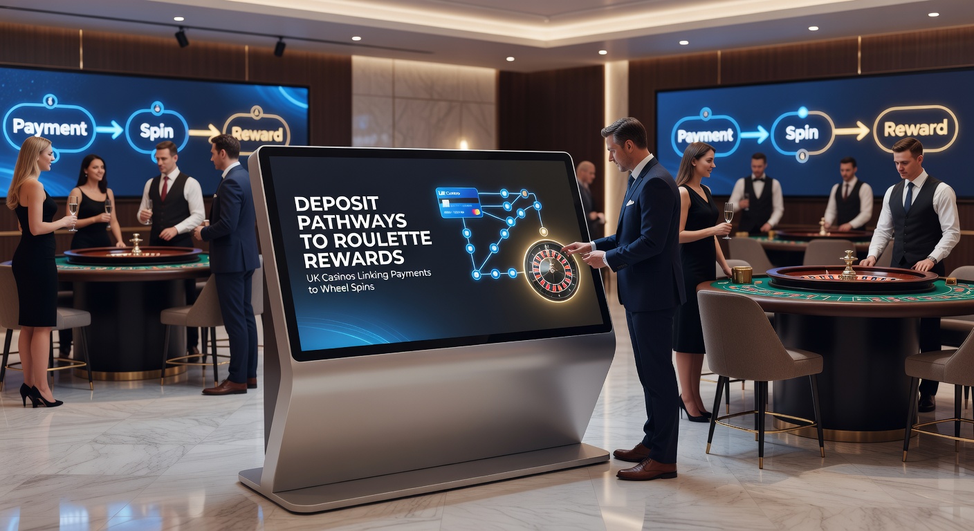 Close-up of casino payment interface showing deposit button activating roulette bonus wheel, highlighting UK reward pathways