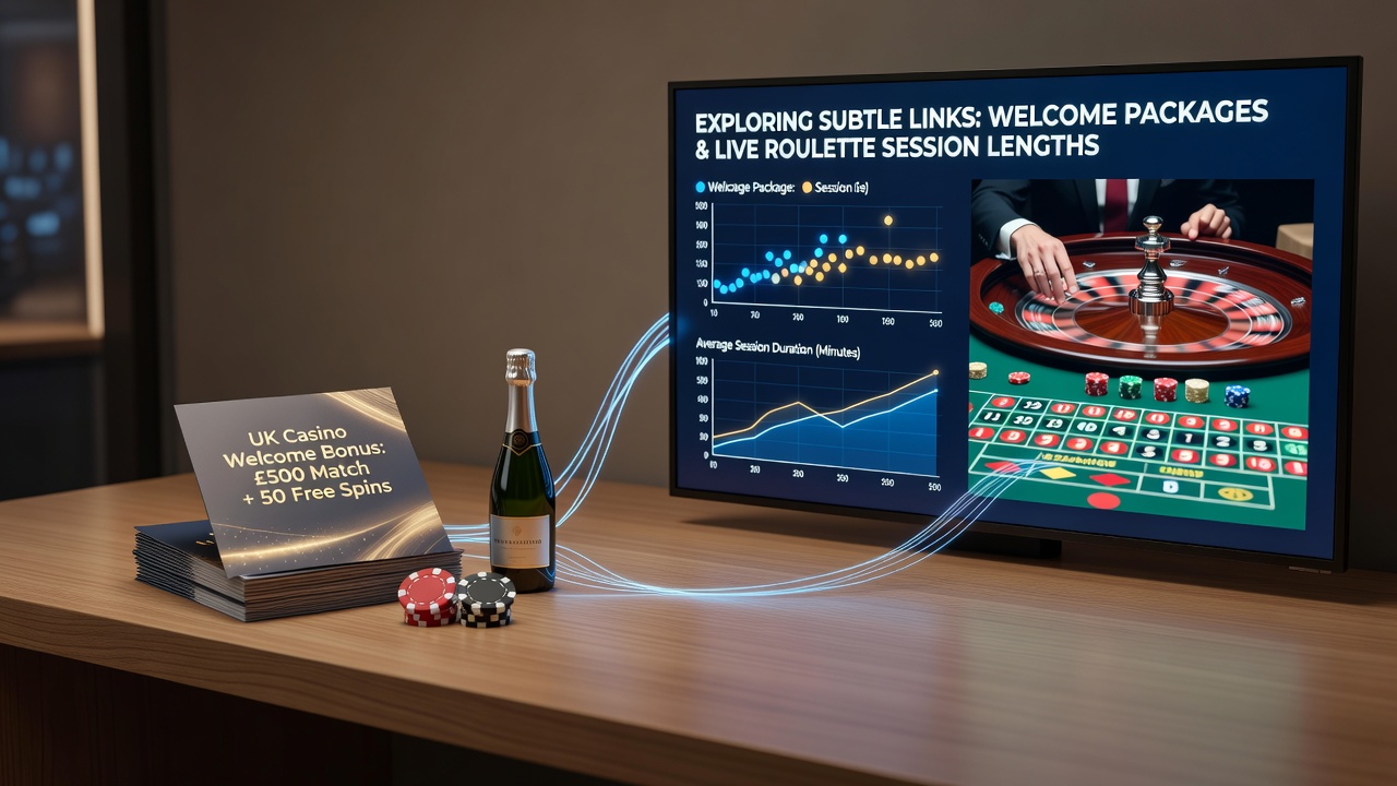 Live roulette table in a UK casino setting with welcome bonus graphics overlay