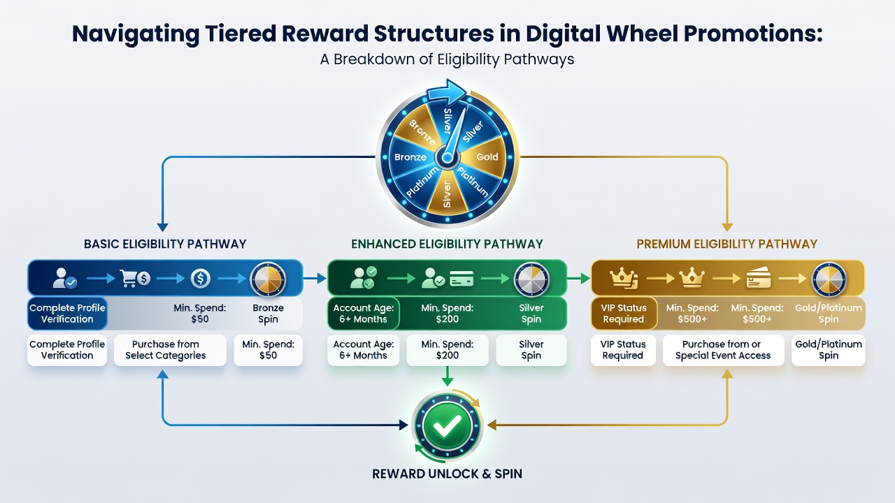 Flowchart diagram illustrating conversion tactics and tier progression in digital roulette promotions