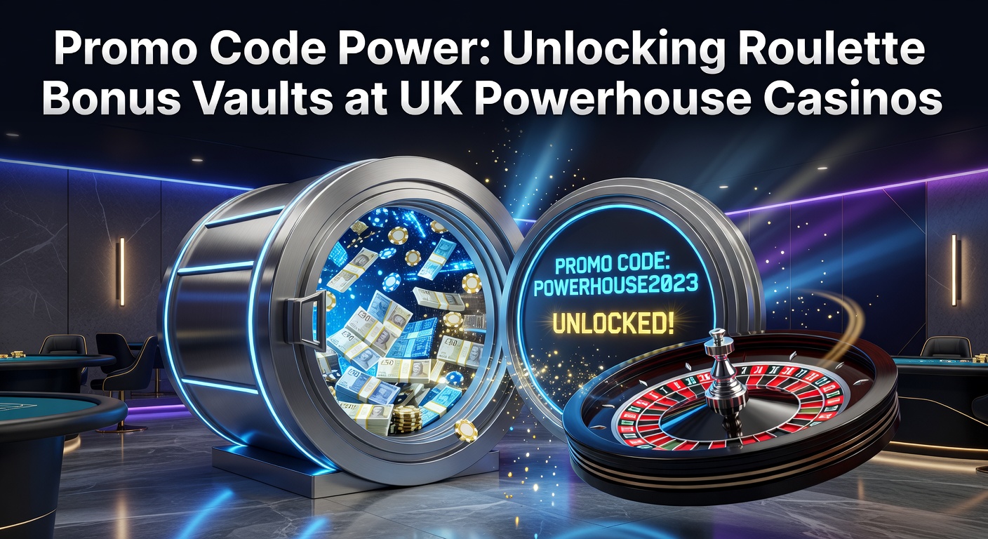 Vibrant digital display of a roulette wheel spinning alongside glowing promo code entry fields at a major UK online casino interface, highlighting bonus activation prompts