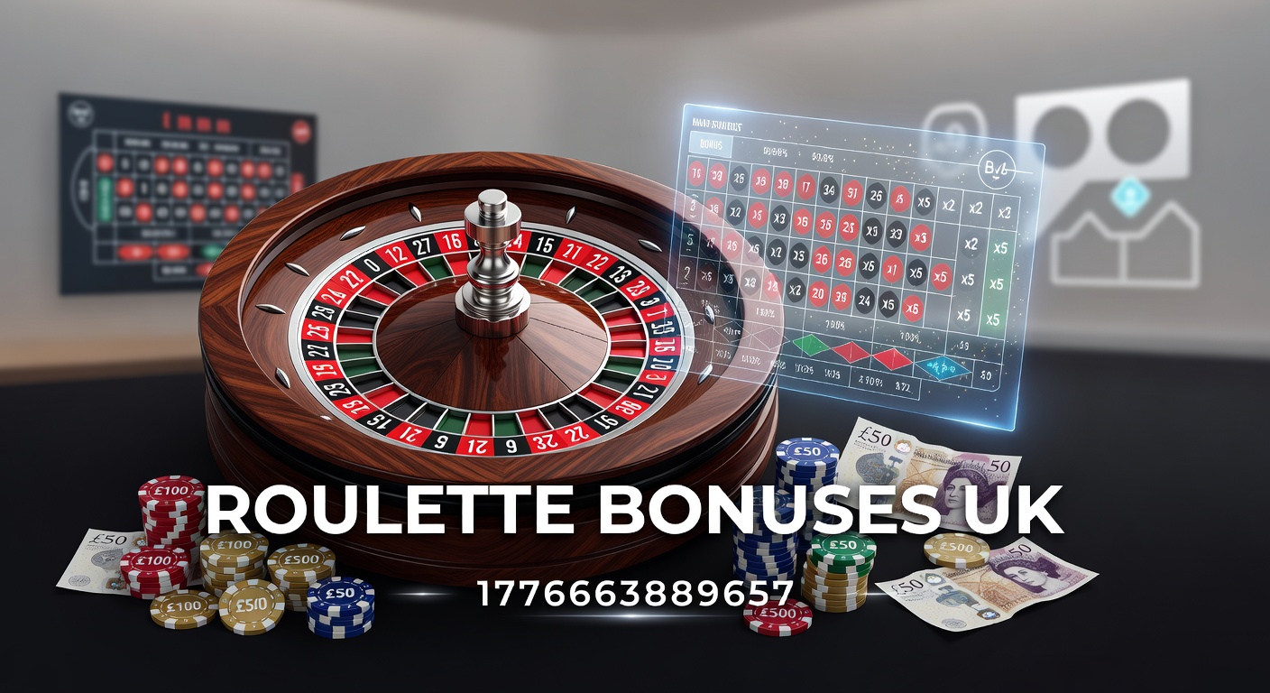 Vibrant roulette wheel with bonus chips stacked high, symbolizing lucrative UK casino promotions in spring 2026