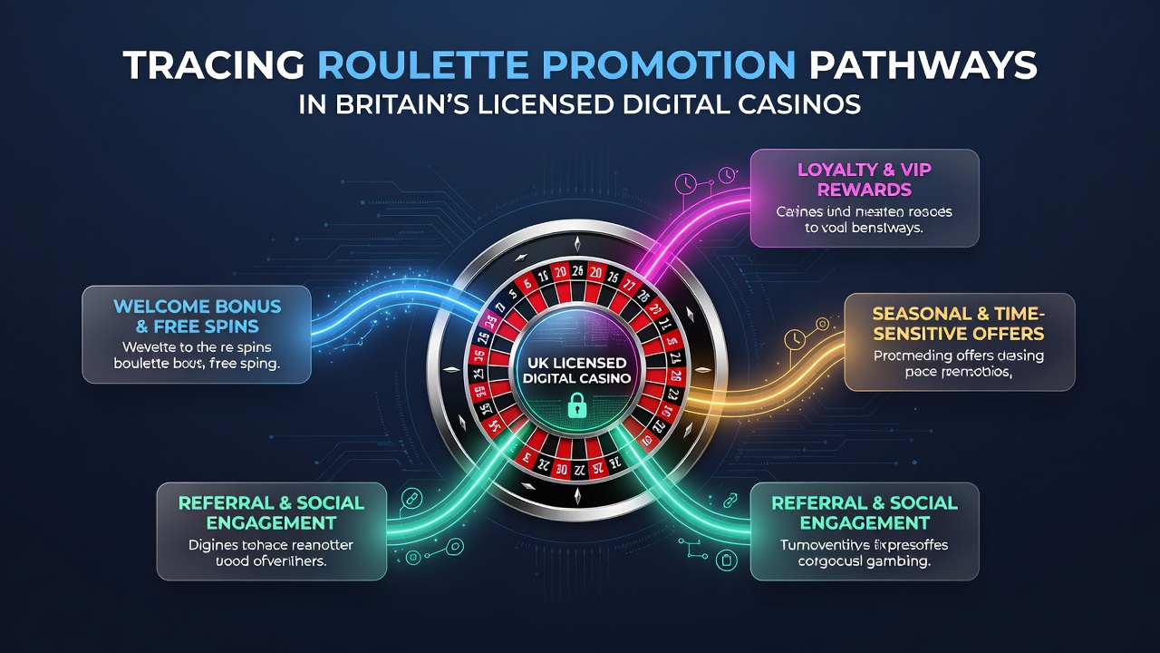 Digital interface showing roulette promotion tracking in a licensed British casino platform