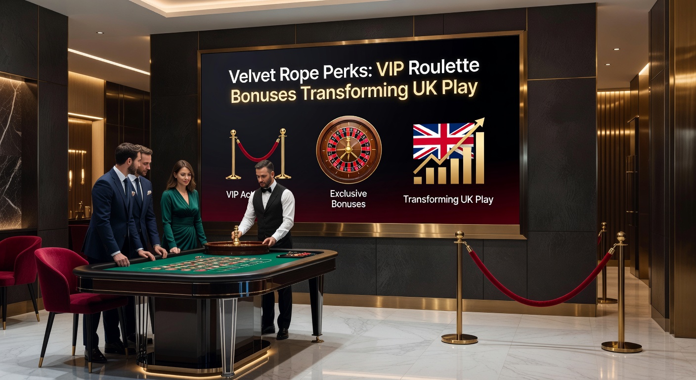 Close-up of a VIP roulette wheel with golden chips and exclusive bonus icons, highlighting premium UK casino perks